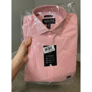 New Kenneth Cole AWEAR2 Slim Fit Stretch Button Down, Pink Size Small